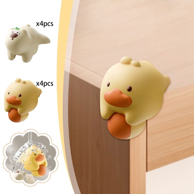 Fiudx Funda Protectora para Esquinas, Material Suave, Absorción de Impactos, Fácil Instalación, Ideal para Muebles de Hogar, Sala de Estar, Dormitorio y Comedor. Juego de 4 Piezas.