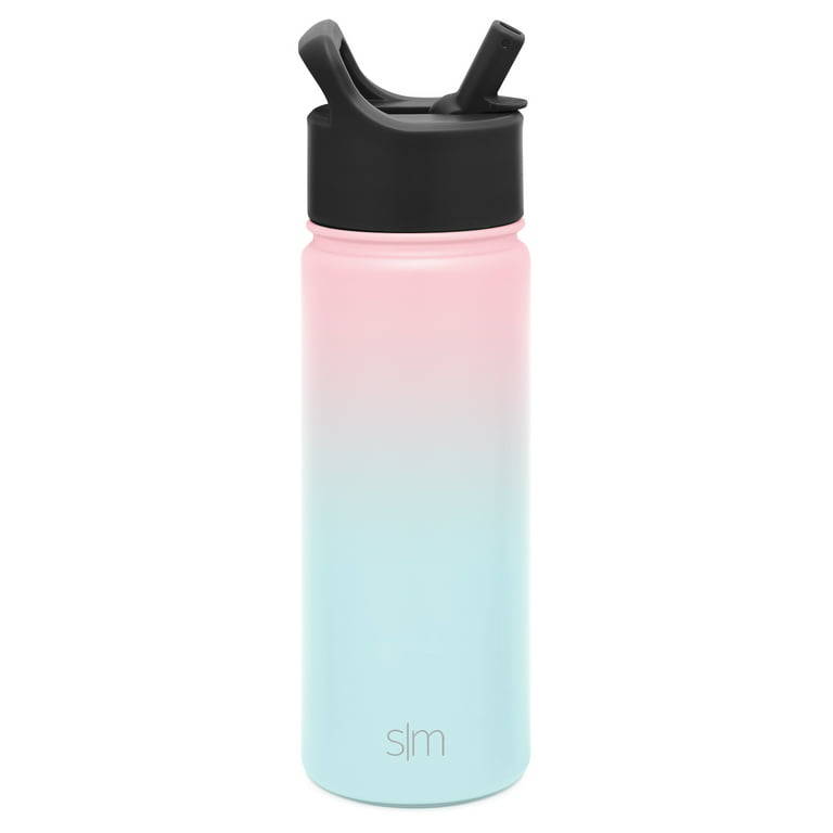 Simple Modern 64 Oz. Summit Water Bottle - Large Stainless Steel Half  Gallon Flask with 2 Lids - Wide Mouth Double Wall Vacuum Insulated Multi  Leakproof Ombre: Sweet Taffy 