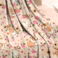 thumbnail image 3 of Corgi Dog and Flower Florals Blanket,Comfortable Soft Flannel Throw Blanket,All Season,Warm Lightweight Blankets for Sofa Bed Couch Living Room Chair,50"x60"(130x150cm), 3 of 4