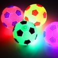 thumbnail image 1 of SNNROO Kids LED Light Bouncy Ball Flashing Soccer Glowing Football Squeaky Sound Toy, 1 of 11