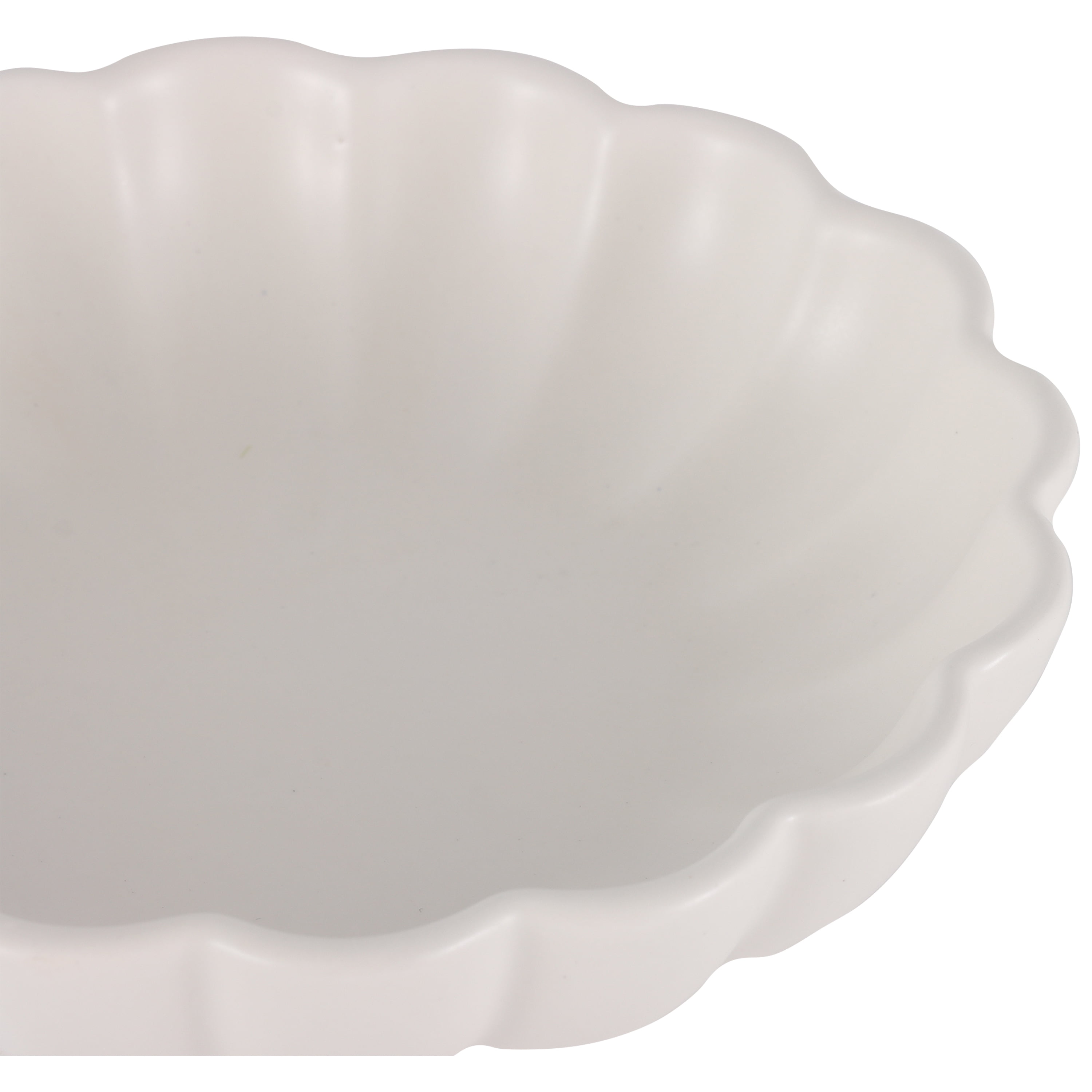 Mainstays Scalloped White Decorative Tabletop Bowl