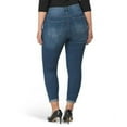 thumbnail image 2 of Nanette Lepore Women's Plus Belle High Rise Stretch Destructed Ankle Skinny Jeans-Dark Blue / 14, 2 of 2