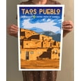 thumbnail image 4 of Taos Pueblo Vintage Travel Poster / Postcard WPA Style Retro Art Print New Mexico, 4 of 4