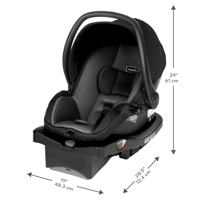 Evenflo LiteMax 30 Infant Car Seat Knoxville Gray Lightweight