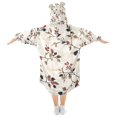 thumbnail image 2 of FORMRS Wearable Blanket Hoodie with Sleeves for Kids Cozy Flannel Sweatshirt, Floral Plaid, 2 of 7