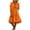 Orange, variant on Women's Fashion Casual Solid Color V-neck Linen Plus Size Long Dress