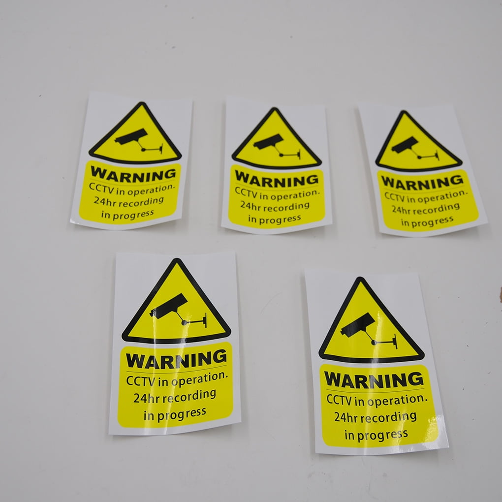 Pack of 2 CCTV in operation stickers sign  Warning Security Decal  Self Adhesive 