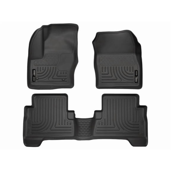 Husky Liners 99741 Weatherbeater Floor Mats Fit 2013-2019 Ford C-Max, Escape - Front/2nd Seat - Black