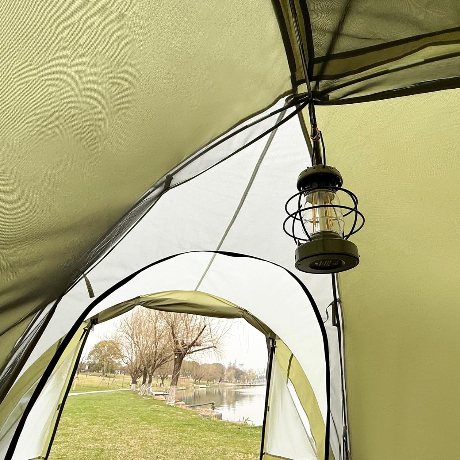 Waterproof 2 Person Camping Tent with Porch Lightweight Dome Shelter for Hiking Backpacking