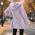 thumbnail image 3 of adaychics Fuzzy Cardigans for Women Oversized Open Front Fuzzy Long Hoodie Cardigan with Pockets for Dating Streetwear, 3 of 6