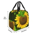 thumbnail image 2 of KLL Sunflower3 Print Insulated Lunch Bag Women, Reusable Cute Tote Lunch Box for Adult & Men, Leakproof Cooler Lunch Bags for Work Office Travel Picnic, 2 of 5