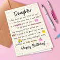 thumbnail image 3 of Tarjeta de cumpleaños PTRUKD divertida y poética para hija con sobre, 3 of 6