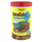 Tetra TetraColor Plus Tropical Fish Food Flakes, 2.2 oz