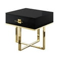 thumbnail image 5 of Posh Living Mano 1-Drawer Stainless Steel Base End Table in Black/Gold, 5 of 10