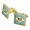 Gold, variant on Delaware State Flag Square Cufflink Set - Silver or Gold