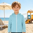 thumbnail image 2 of RUTAYY Boys Hoodie Casual Full Zip Long Sleeve Solid Color Jacket Outdoor Daily Wear Light Blue, 2 of 6