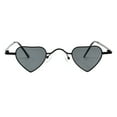 thumbnail image 2 of Heart Shape Sunglasses Women's Small Lightweight Metal Frame UV 400 Black, Black, 2 of 4