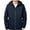 Dark Blue, variant on USSUMA Jacket Waterproof Men Men's Windbreakers Long Sleeves Hooded Zipper Pocket Coat Trendy Solid Color Loose Outerwear Climbing Fall Top