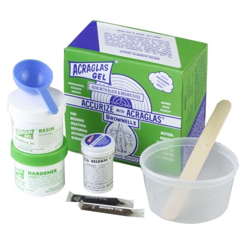 Brownells ACRAGLAS Gel 4 oz. Glass Bedding Kit for Guns