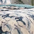 Abstract and Green Bedspread with 2 Pillow Shams Full/Queen Size, 3