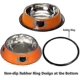thumbnail image 4 of Cat Bowl 2 Pieces Cat Bowl, Stainless Steel Cat Bowl Set, Feeder And Waterer For Cat Puppy Hamster Rabbit Small Animal - Orange And Gray Banmo, 4 of 5