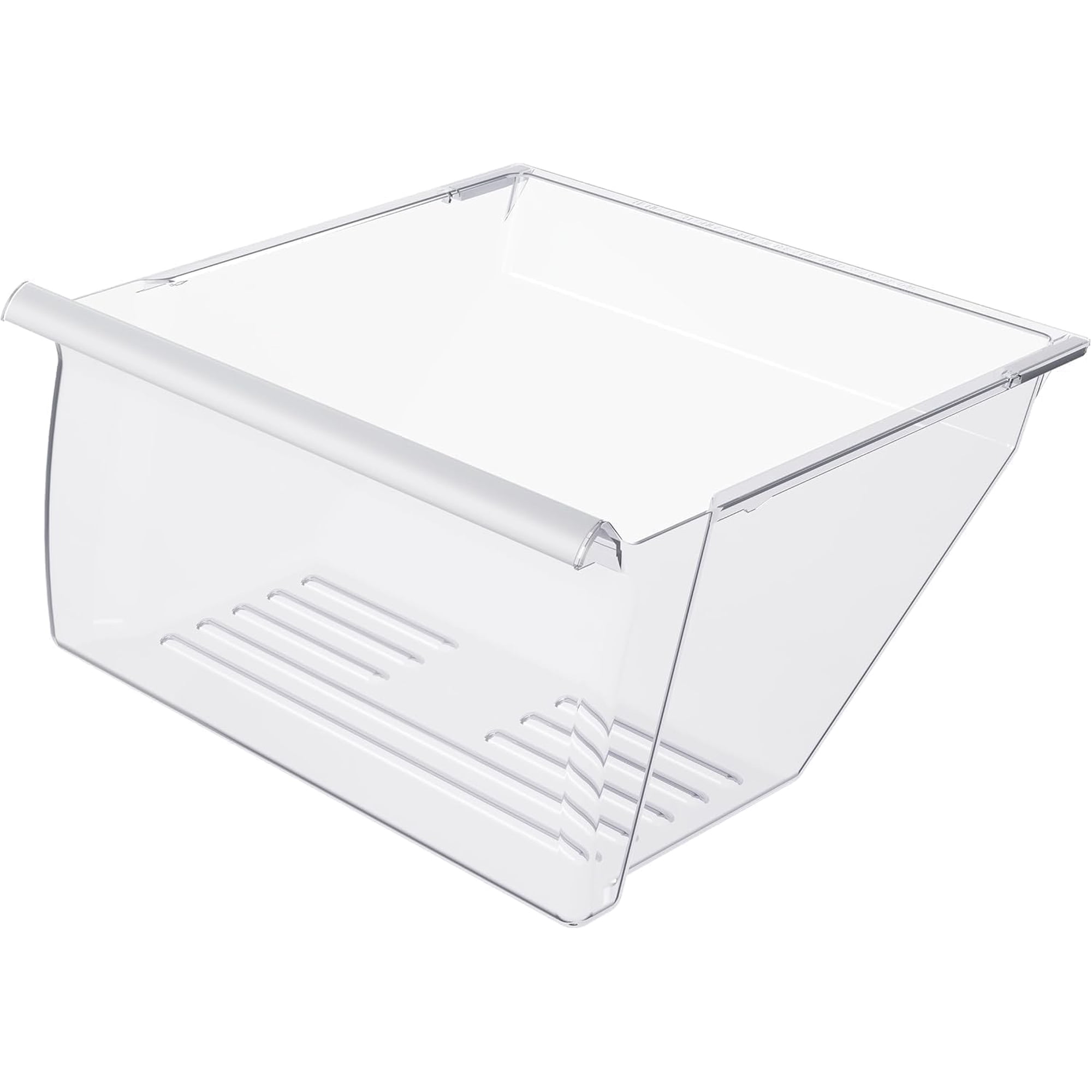 2188664 Crisper Pan Drawer (Lower) Replacement for Whirlpool, Kenmore, Maytag, KitchenAid Refrigerator with White Handle – Compatible with WP2188664