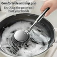 thumbnail image 4 of Stainless Steel Long Handle Scrub Brush for Kitchen, Heavy Duty Cleaning Tool for Pots, Pans, Dishes, Sinks, and Grills, 4 of 5
