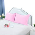 thumbnail image 3 of PiccoCasa 2Pcs 300 Thread Count Cotton Oxford Pillowcases, Soft Pillow Shams, King(20"x36"), Pink, 3 of 8