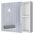 thumbnail image 5 of DEPOT E-SHOP Kazan Medicine Cabinet, Mirror, One-Door Cabinet, Two External Shelves, Three Internal Shelves-White, For Bathroom, 5 of 5