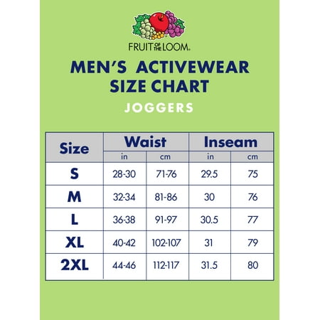 fruit of the loom men's dual defense eversoft jogger sweatpants