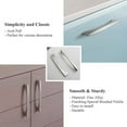 thumbnail image 5 of Goo-Ki 6 Pack 3.8"(96mm) Hole Center Brushed Nickel Cabinet Handle, Satin Nickel Cabinet Pull,Modern Drawer Handle,Cabinet Hardware, 5 of 5