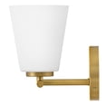 thumbnail image 3 of 85422LCB Lark Bri - 30W 2 LED Small Bath Vanity-9 Inches Tall and 15 Inches Wide-Lacquered Brass Finish, 3 of 10