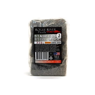 Rogue River Tools Extra Fine Steel Wool – Grade 4/0 (0000), 5 Oz Package, Virtually Oil-Free, For Polishing, Finishing, Cleaning, Smoothing Wood, Metal, Glass, Tile