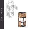thumbnail image 4 of Bathroom Linen Storage Floor Cabinet Elements Acacia - Gray Wood, 4 of 9