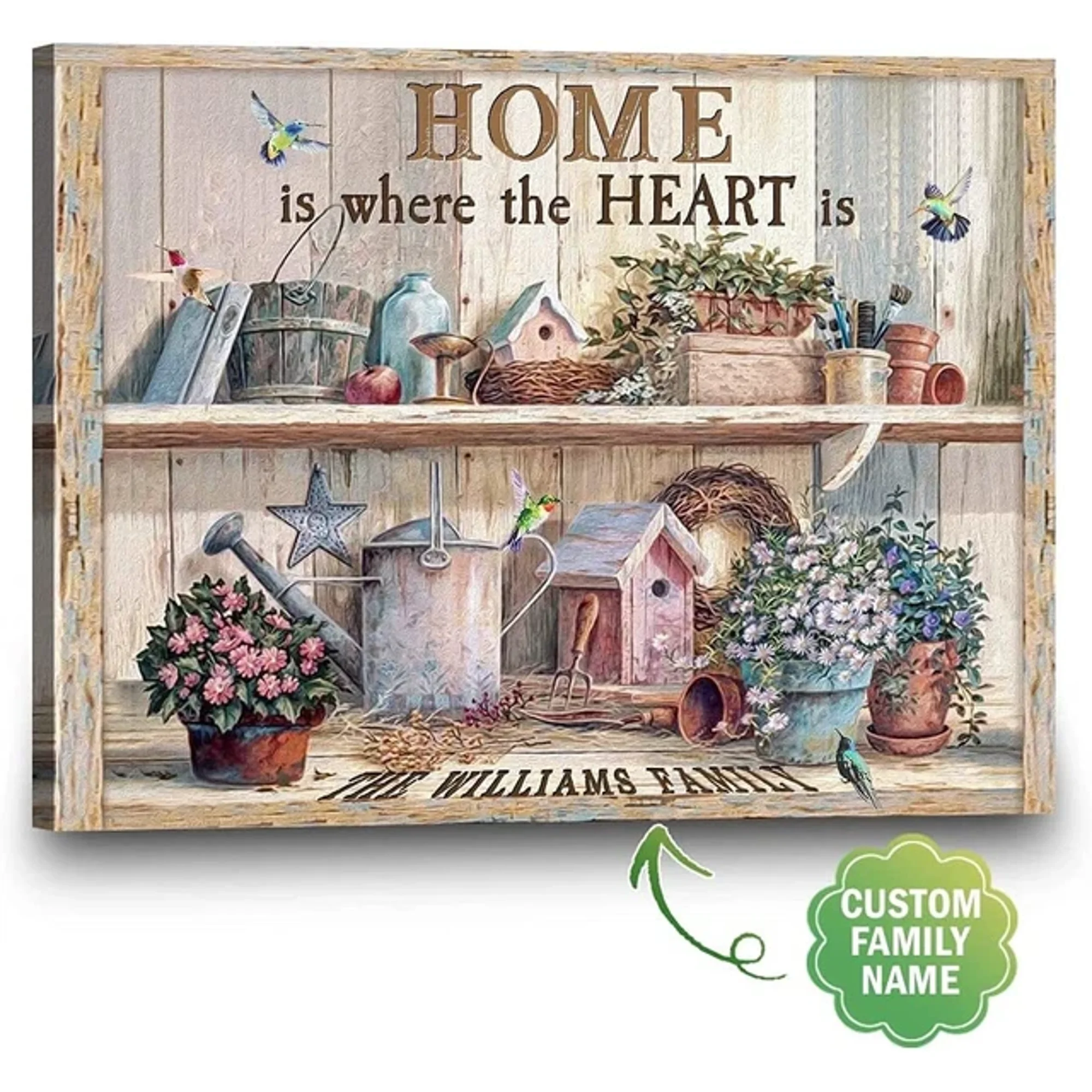 Kna Prints - Kitchen Wall Art - Home Is Where The Heart Motivational For Home Decor Living Room Bedroom Office UNFRAMED-24x36
