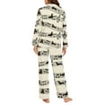 thumbnail image 6 of DISNIMO Dachshund Music Note Print Women 2 Piece Pajama Set Long Sleeve Sleepwear with Long Pants Button Down Pj Lounge Sets Casual Comfy Loungewear Nightwear with Pockets, XL, 6 of 7