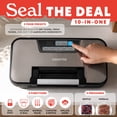 thumbnail image 2 of Gourmia Vacuum Sealer, 10-in-1 Functions, Cutter, Roll Storage, Dry/Moist Mode, 2 of 10