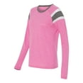 thumbnail image 2 of Women's Long Sleeve Fanatic Tee - Power Pink/ Slate/ White - S, 2 of 5