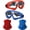 Red + Blue/Clear Lens, variant on Motorcycle Goggles,2 Pack Dirt Bike ATV Motocross Riding Hiking Protective with 2 Pack Neck Breathable Bandana Mask