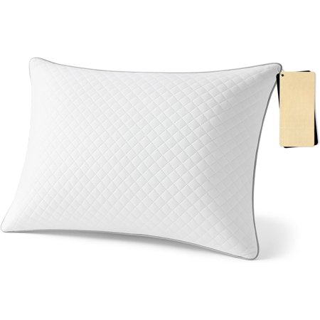 Oeko-Tex King Bed Pillows - Double-Sided Crystal Velvet Fabric, Medium Support for Side/Back/Stomach Sleepers