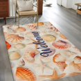 thumbnail image 3 of Welcome Sea Shell Washable Area Rugs 2.7'x5', Ocean Starfish Summer Vintage Low Pile Throw Living Room Rug Non-Slip Sturdy Edge Binding Carpet for Indoor Entryway Bedside Kitchen, 3 of 9