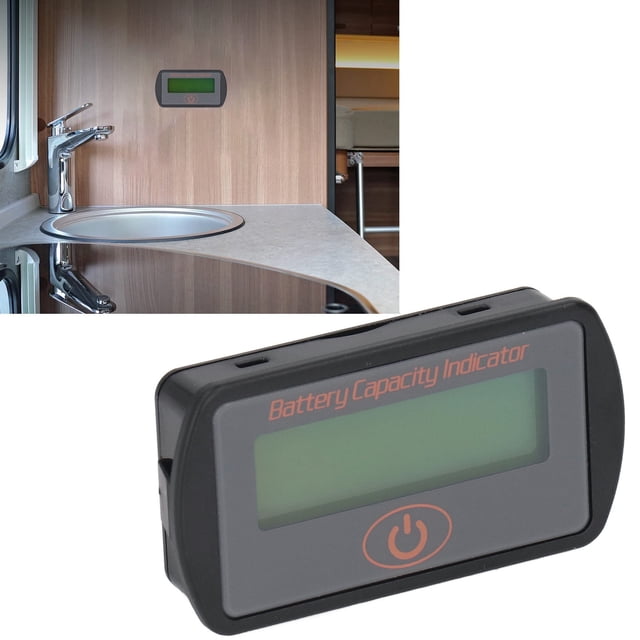 Battery Meter LCD Display Battery Capacity Voltage Indicator 8-63V PCB Battery Power Voltage Monitor With Reverse Connection Protection