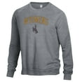 thumbnail image 2 of Men's Alternative Apparel Heathered Gray Wyoming Cowboys The Champ Raglan Pullover Sweatshirt, 2 of 3