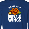 thumbnail image 4 of Inktastic Buffalo Wings Game Day Snack Long Sleeve Youth T-Shirt, 4 of 5