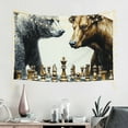 thumbnail image 2 of ZFLMY Bear Chess Board Bull Decorations for Dorm 100% Polyester Tapestry Wall Hanging Living Room Bedroom Decoration 60x40in, 2 of 7