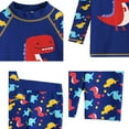 thumbnail image 4 of 2-piece Children Split Swimsuit Boys Long Sleeves Diving Suit Cartoon Sunscreen Quick-drying Swimwear For Hot Spring, 4 of 9