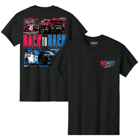 Unisex Classic Ink Black Tyler Reddick Back-To-Back Wins T-Shirt