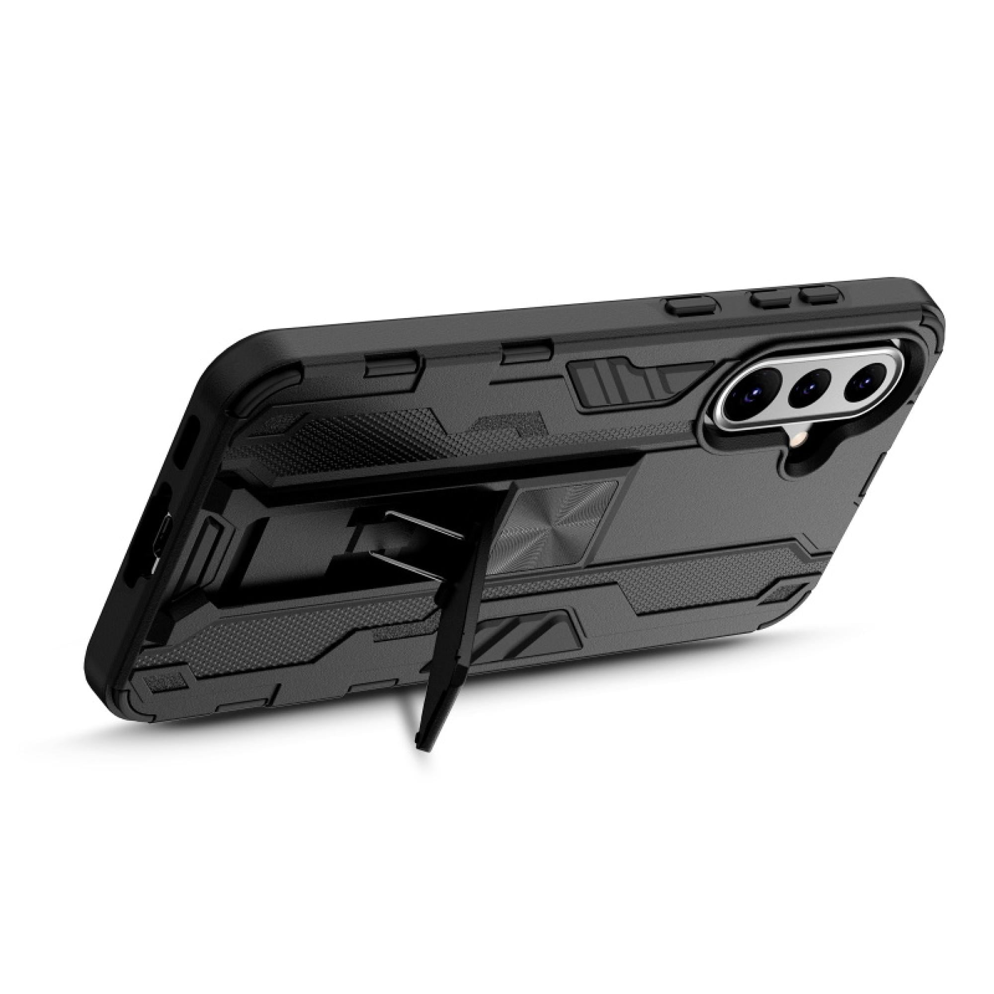 Hybrid Case with Kickstand for Samsung Galaxy A36 5G – Black