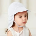 thumbnail image 2 of Riforla Children's Summer New Outdoor Breathable Travel Cute Sun Quick Drying Baby Sun Hat Bomber Hats White, 2 of 4