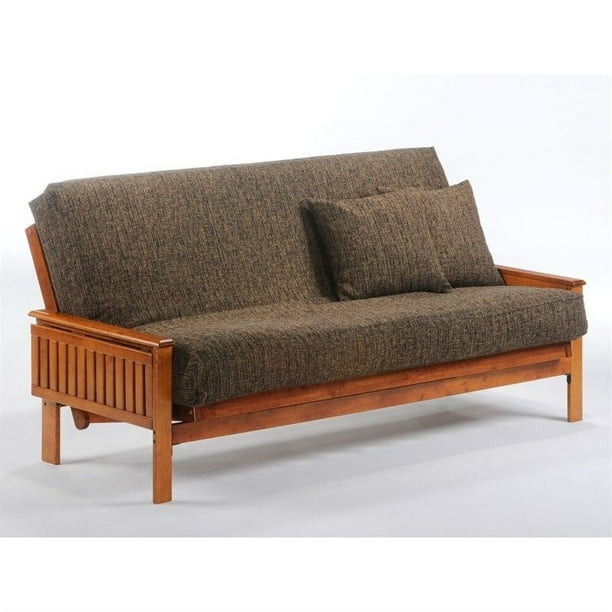 Night And Day Winston Full Wood Futon Frame In Hickory Walmart Com Walmart Com